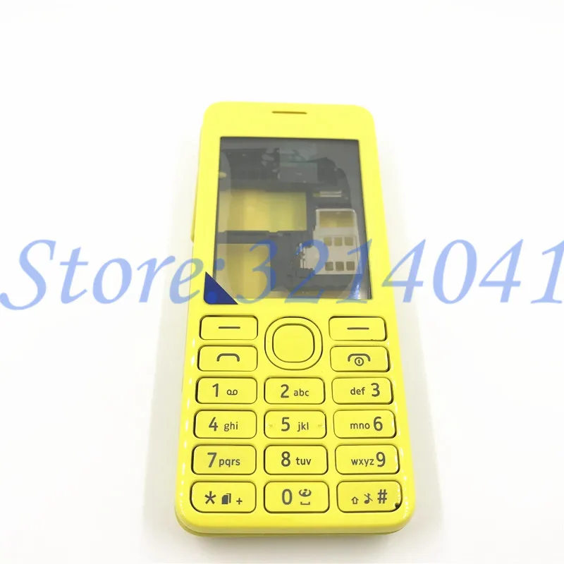 Хорошее качество,, для Nokia Asha 206 2060, Крышка корпуса, дверная рама+ задняя крышка батареи+ клавиатура+ логотип