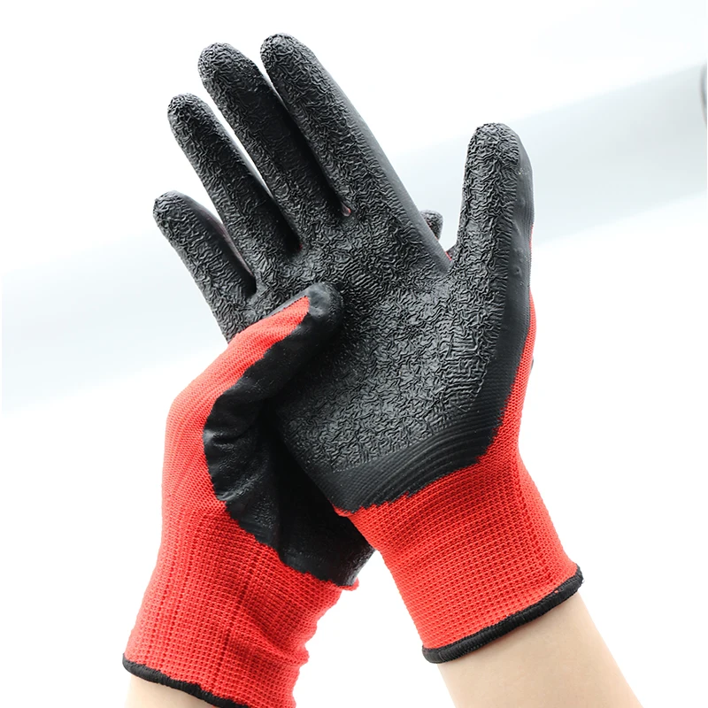 1 пара нейлоновых вязаных клеевых перчаток для защиты рук износостойкие прочные