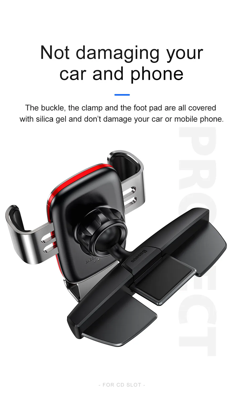 Baseus CD слот Автомобильный держатель для телефона гравитационный Автомобильный держатель для телефона в машину для iPhone samsung Xiaomi мобильный сотовый телефон автомобильный стенд