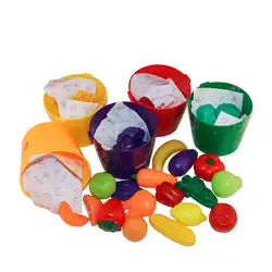 Фрукты цвет совпадающая игрушка для раннего детского образования игрушки с пятью-цветная Корзина для детей цветная игрушка