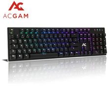 ACGAM RGB Anti-Ghosting gaming mechanical wired keyboard 104 Keys 3ms Response Speed with Backlight Anti-Ghosting for Teclado