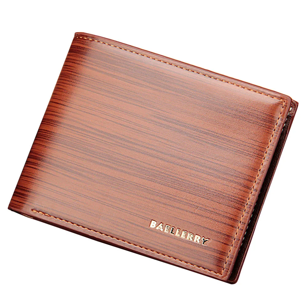Дизайн простой модный портативный Ретро мужской короткий сплошной цвет тонкий кошелек Кредитная карта доллар США цена