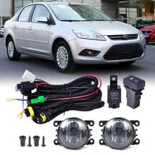 beler New Wiring Harness Sockets + Switch + 2 Fog Lights H11 Lamp 12V 55W 4F9Z-15200-AA Kit for Ford Mustang Lincoln Subaru
