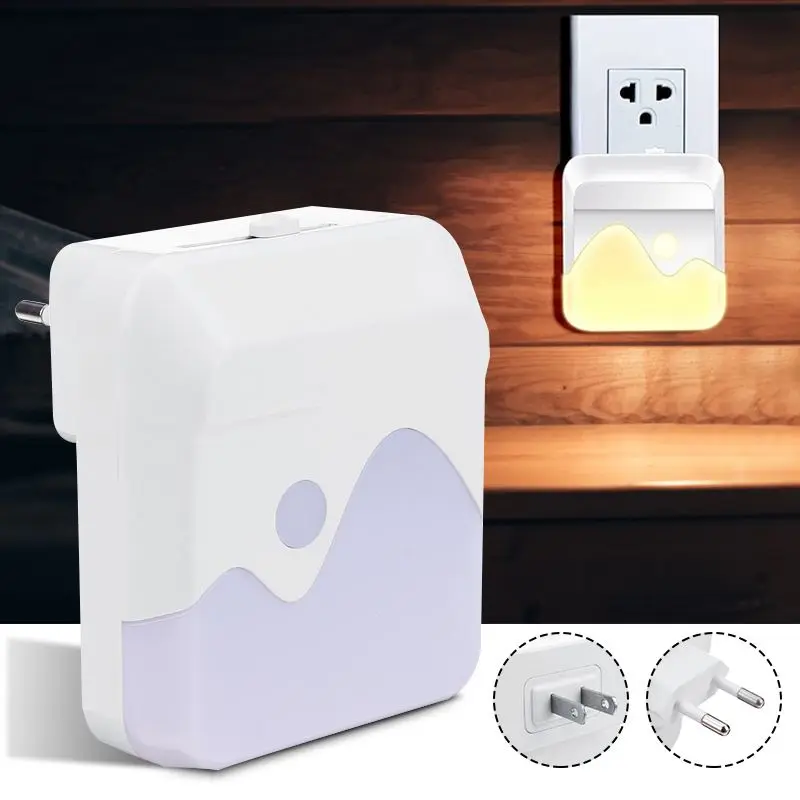 

LED Night Light Mini Light Sensor Control Stepless Dimming 110V-240V EU/US Plug Lamp For Living Room Bedroom Lighting