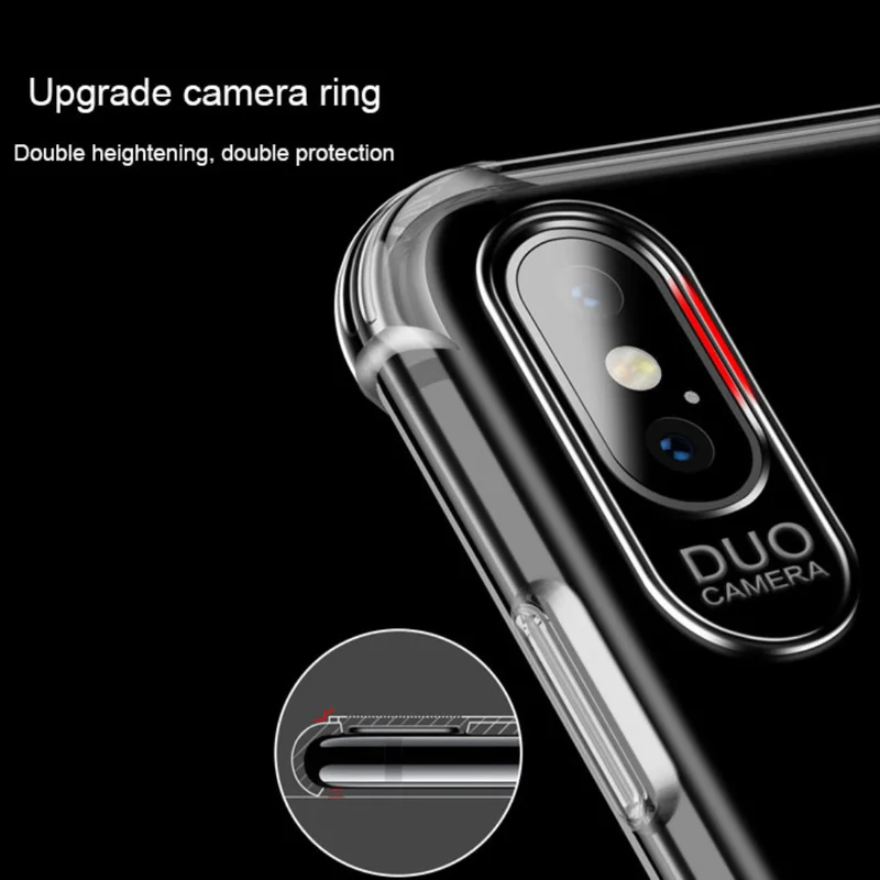 

Luxury Case Cover for iphone XS Protective Shell For iphone XS max xr Clear Soft TPU cases cover Shockproof Soft TPU stylish