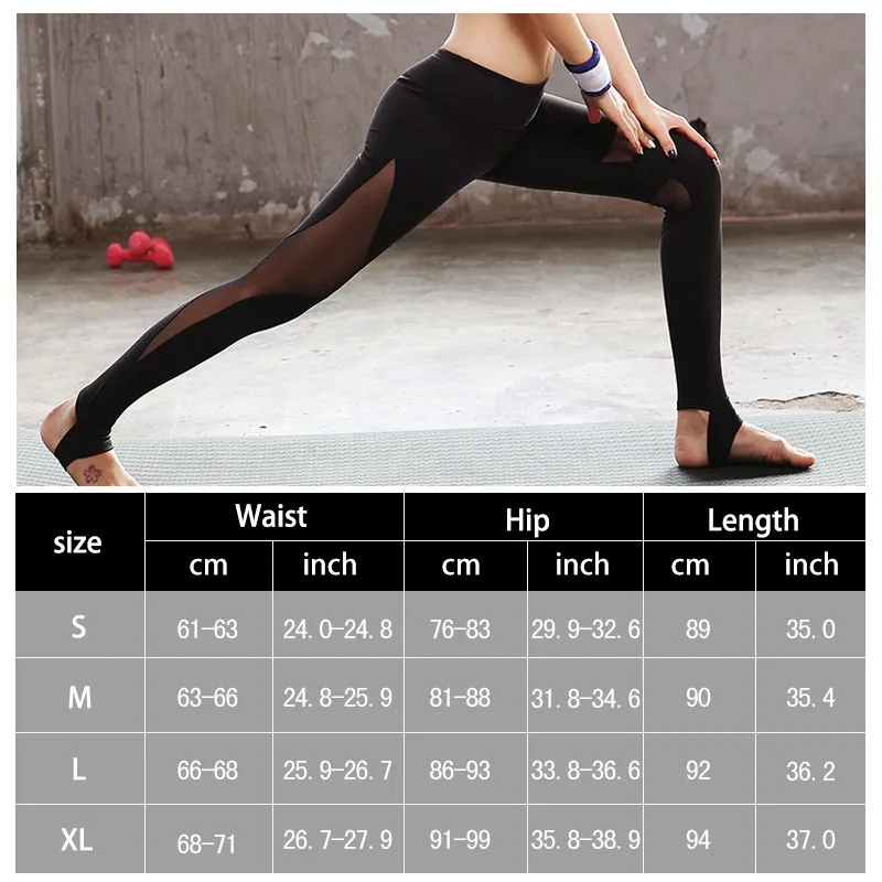 Queenieke black mesh Yoga Pants Women 