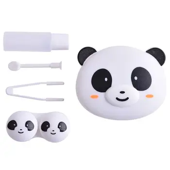 

Plastic Lens Case Holder Container Case Lens Case Cartoon Animal Cute Lens Storage Box Holder With Mirror For Travel