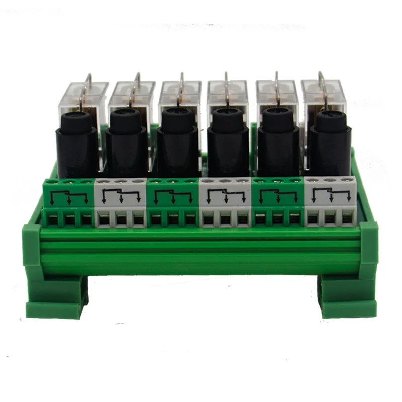 6 канальный 1 SPDT DIN рейку OMRON G2R 24V DC/AC с предохранителем интерфейс релейный