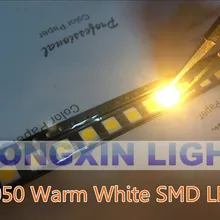 500 шт. 5050 теплый белый SMD LED SMT СВЕТОДИОДНЫЙ PLCC-6 3 вилочным держателем 5050 светодиодный 60MA средней мощности 10-18LM 0,2 W xiasongxin светильник, высокое качество