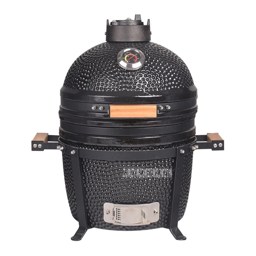 15 inch Egg Design Ceramic BBQ Grill Stove With Lid Charcoal Cooker Barbecue Grill Roast Ourdoor