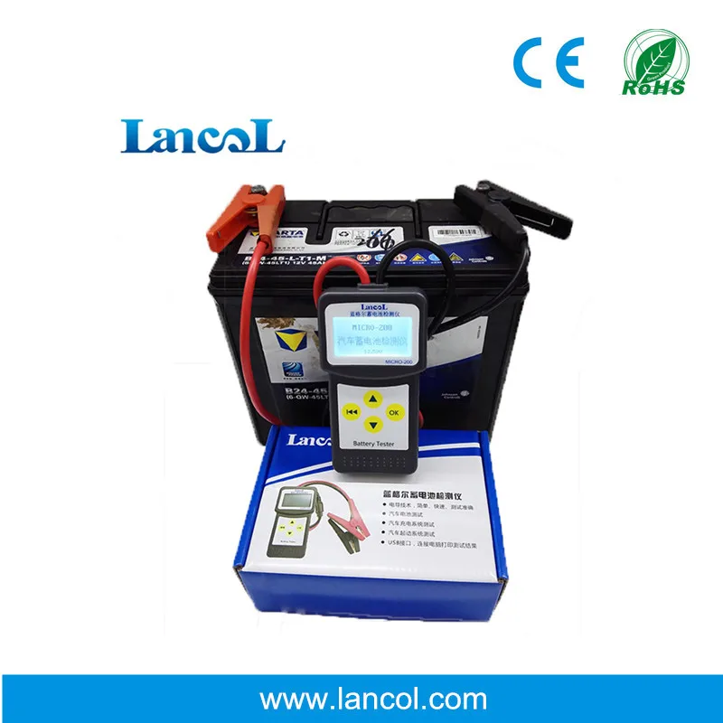 Цифровой автомобиль Батарея Тестер 12 В CCA анализатор единица измерения Lancol MICRO 200