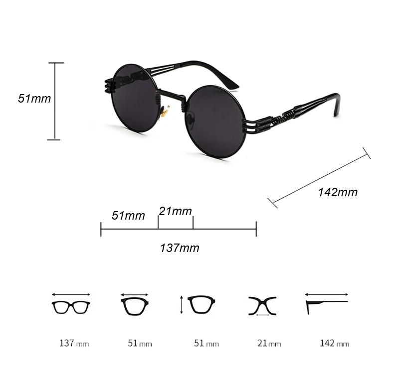 vintage steampunk sunglasses round (7)