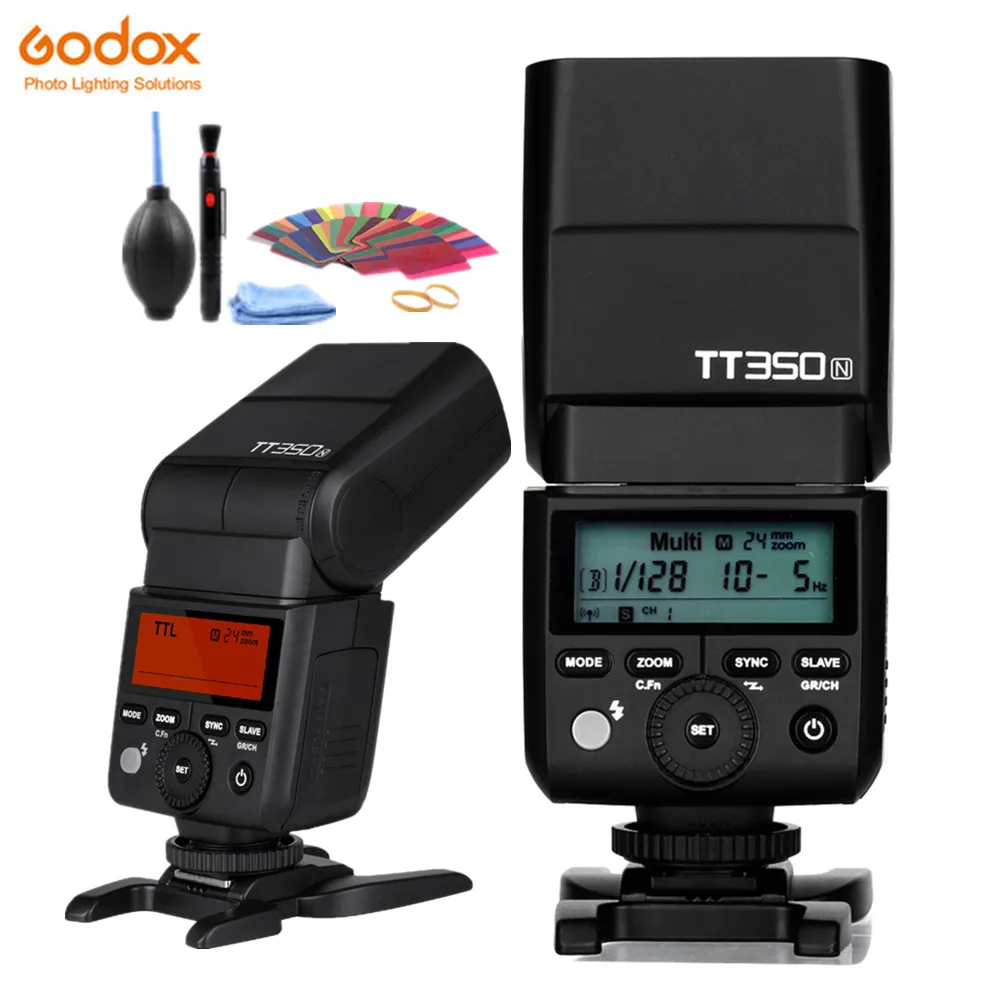 Godox 2,4G ttl HSS TT350N TT350-N Камера вспышка Speedlight X1T-N передатчик для Nikon D5300 D800 D7100 D7500 D90 D610 D500 D5600 - Цвет: TT350N