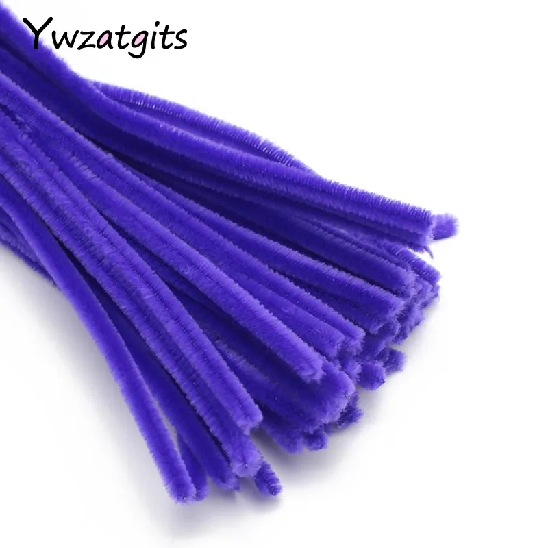 Ywzatgits 8 мм разные цвета на выбор стебли синели, очистители труб вечерние принадлежности ручной работы Diy Art Craft YL0102 - Цвет: C4 Purple 50pcs