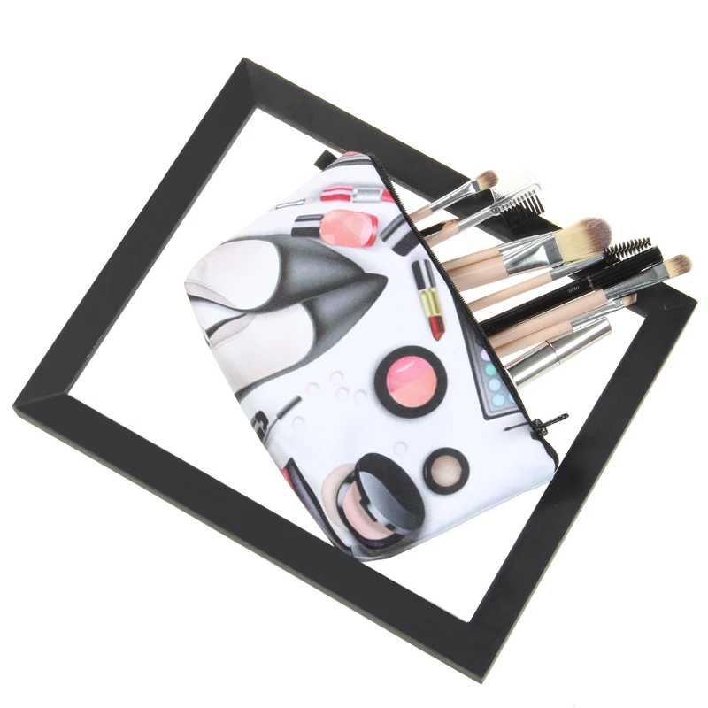 Черная косметичка Jom Tokoy с 3D принтом модная брендовая для женщин|cosmetic organizer bag|brand
