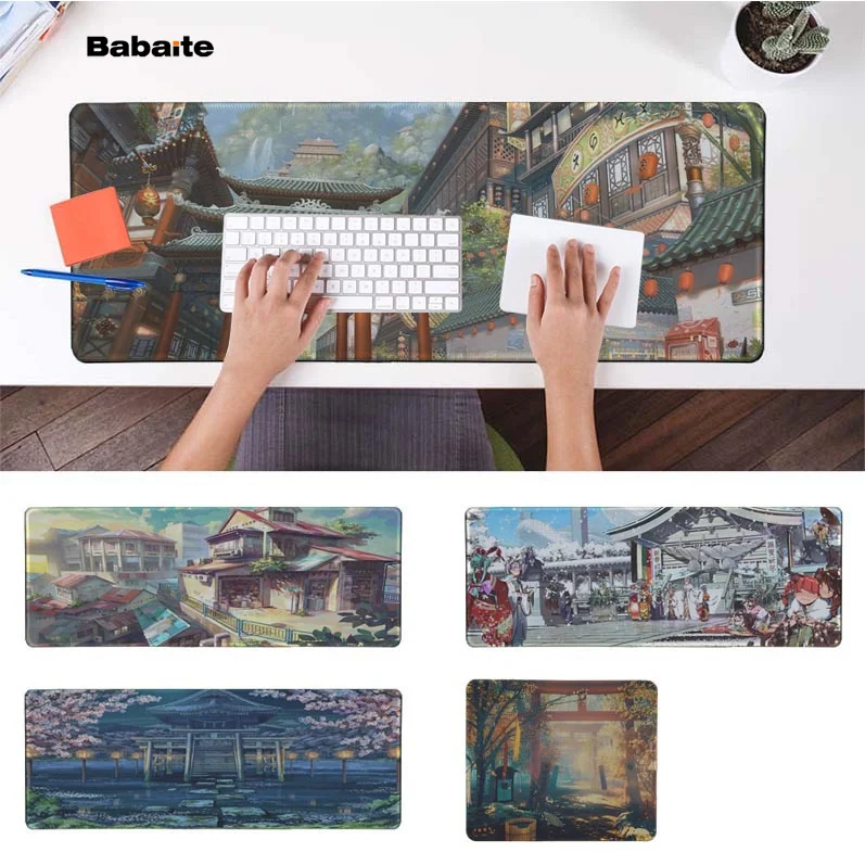 

Babaite Vintage Cool Japan Anime scenery Natural Rubber Gaming mousepad Desk Mat Free Shipping Large Mouse Pad Keyboards Mat