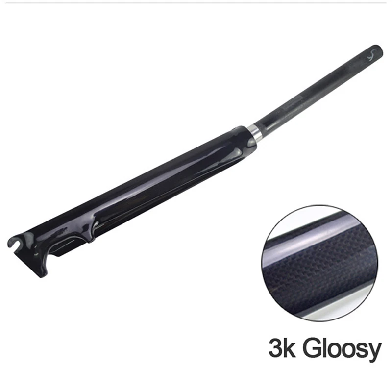 700c Full Carbon Fiber Road Bicycle Fork Cycling Bike Parts fixed gear fork Accessories 3k finish 28.6mm 1-1/8