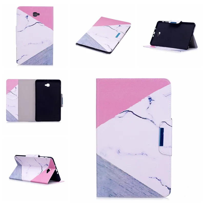 Wekays Case for Samsung Galaxy Tab A A6 10.1 2016 T585 T580 T580N T585N Cute Cartoon Flamingo Unicorn PU Flip Leather Cover Case