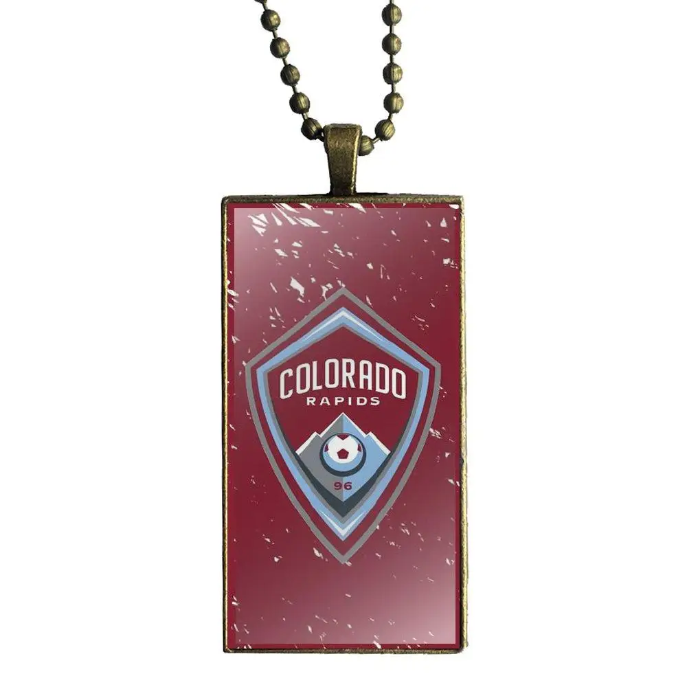 EJ glaze Colorado Rapids стеклянное колье с кабошоном прямоугольное ожерелье бронзовое