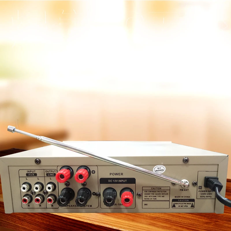BT 1288 DC12V / AC220V 180W + 2 0 channel HIFI home Bluetooth музыкальный аудиоусилитель с микрофоном USB SD