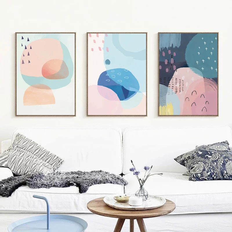 

Modern Abstract Art Watercolor Poster Print Modular Canvas Painting Picture Home Bedroom Wall Art Decoration Can Be Customized