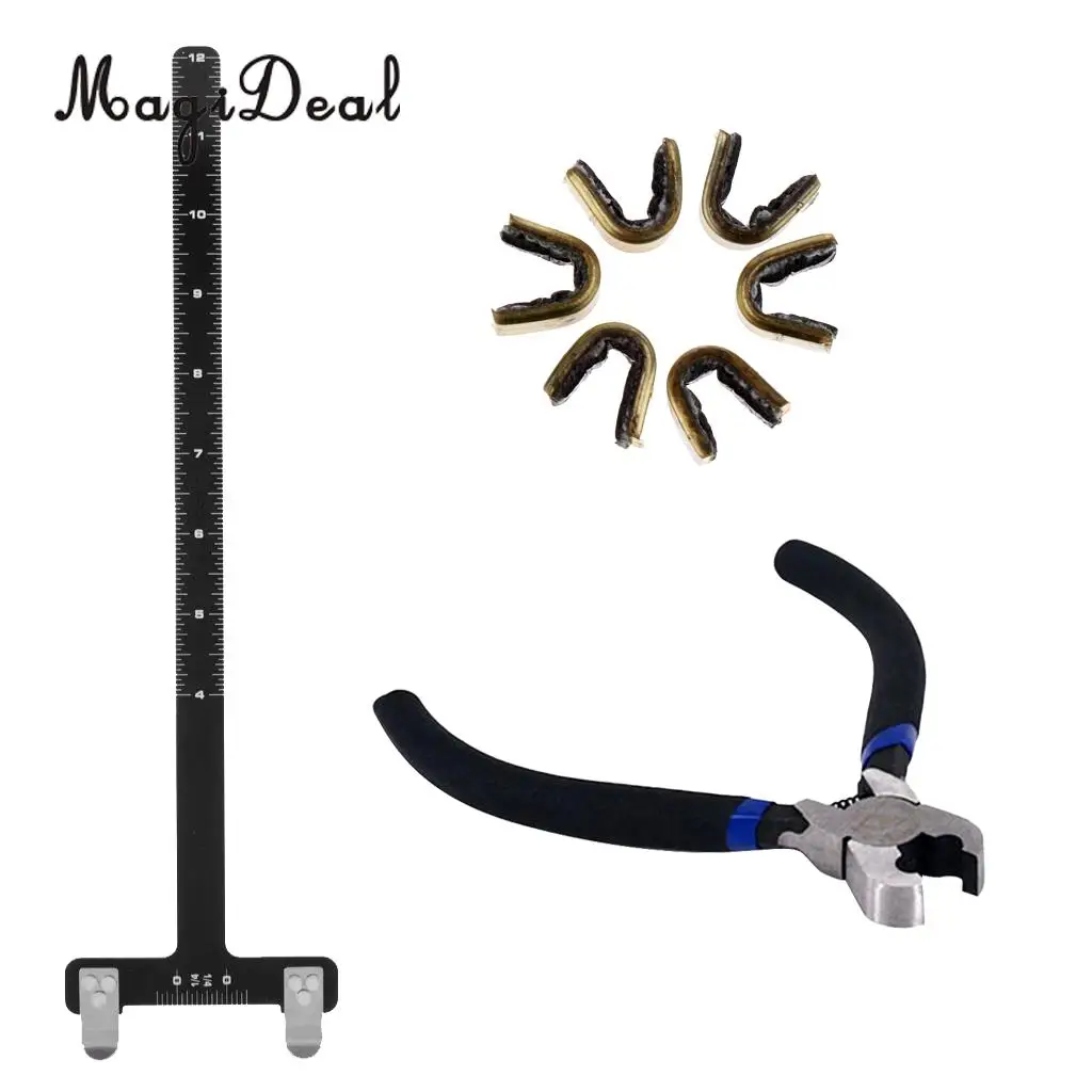 MagiDeal 6 pcs Archery Bow String Nocking Point + 1 pcs Nocking Points Pliers + 1 pcs Bow Square