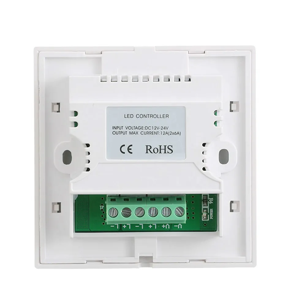 Одноцветный светодиодный Сенсорная панель светодиодный диммер DC12V-24V переключатель питания светодиодный контроллер Диммер белый черный