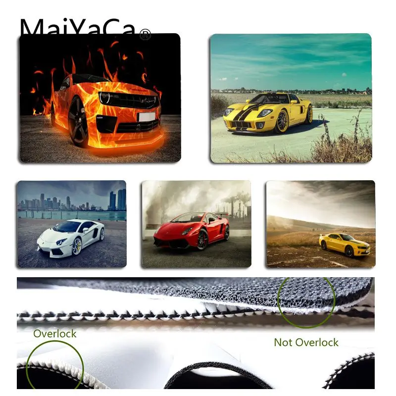 

MaiYaCa Vintage Cool Cool Yellow Sport Car Laptop Computer Mousepad Size for 18x22cm 25x29cm Rubber Mousemats