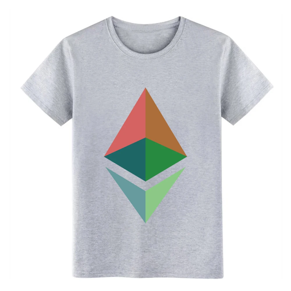 Men's Ethereum Classic Colorful Big Logo Cryptocurrency t shirt Custom tee shirt O-Neck homme Gift New Style Original shirt