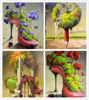 

Diy 5D Diamond Embroidery Full Square Tree 5d Diamond Mosaic Sale Flower diamond painting full High heel Home Decor Wall Sticker
