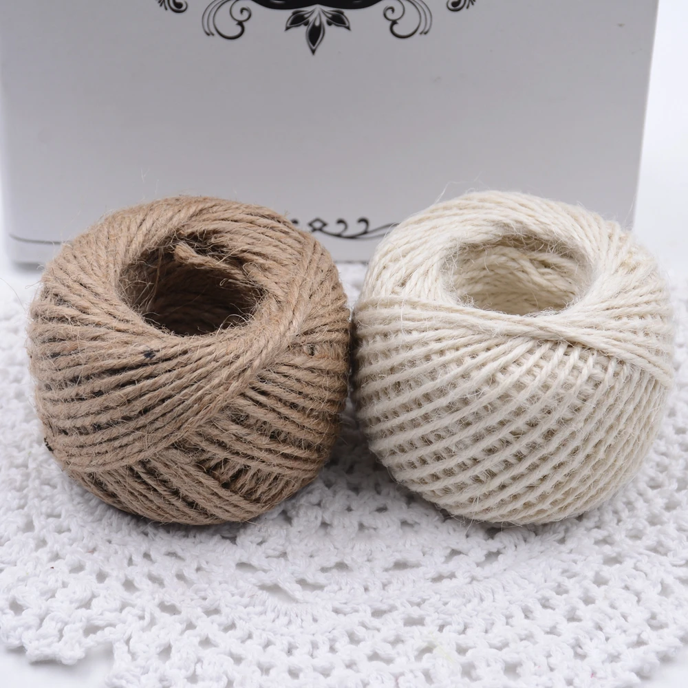 String End Picture More Detailed About Whole Jute Twine 50meter Natural Flax 2mm Retro Tags Wrap Wedding Decoration Crafts Rope String Cord Bag