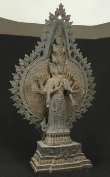 

VINTAGE CHINESE BRONZE COLLECTABLE HANDWORK CASTING BUDDHA KWAN-YIN STATUE