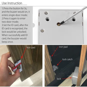 

Battery RFID Cabinet Drawer Lock DIY Digital Portable Keyless Durable Without Perforate Hole MDJ998