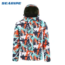 SEARIPE брендовая зимняя мужская лыжная куртка с капюшоном ветронепроницаемая Водонепроницаемая Теплая Верхняя спортивная одежда сноуборд лыжная одежда мужская