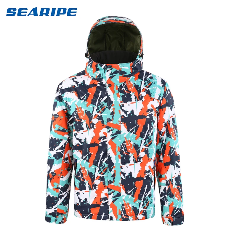 

SEARIPE Brand Winter Men Ski Jacket Hooded Windproof Waterproof Warm Outdoor Sport Wear Snowboard Skiing Clothing Male