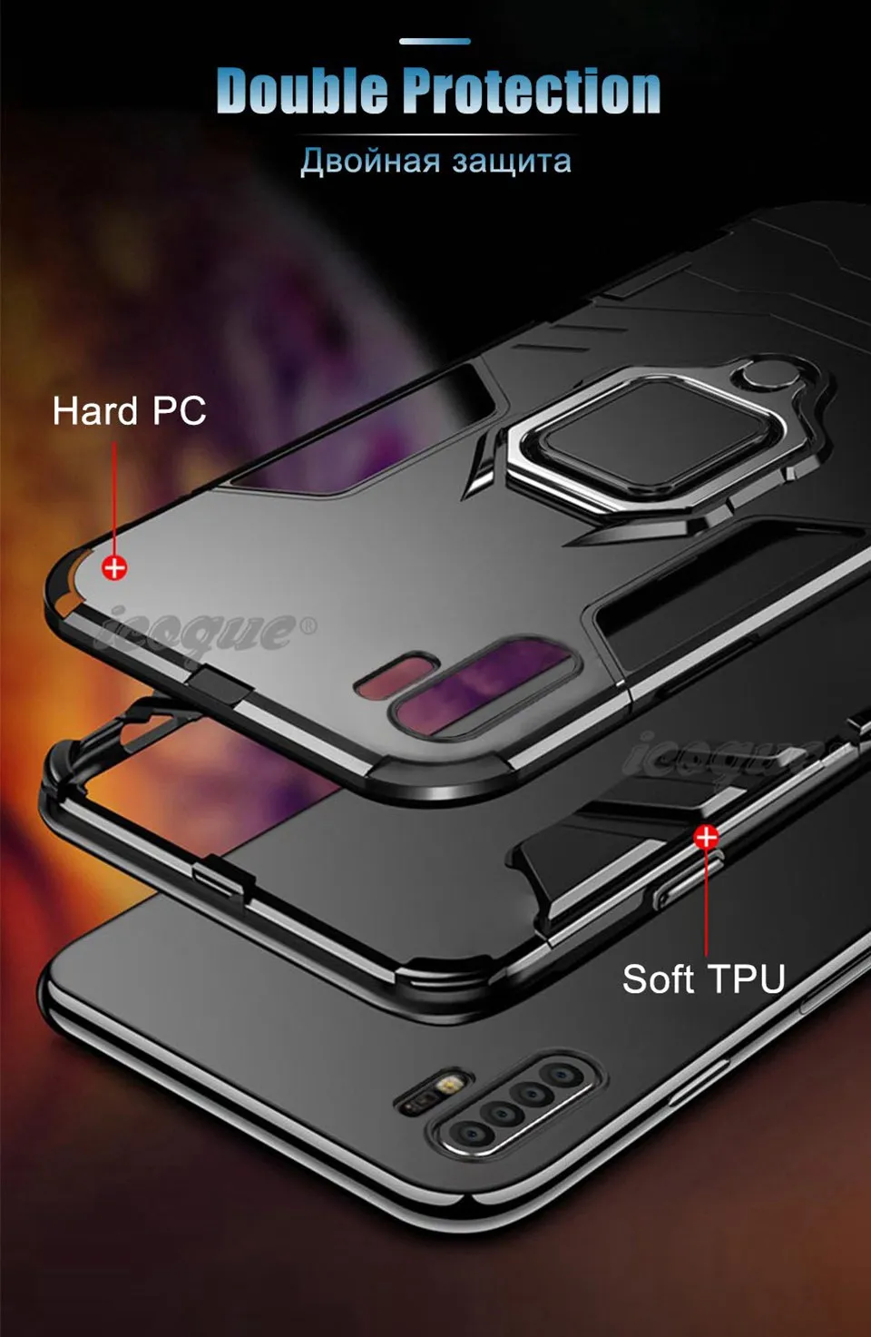 Ring Case for Huawei P30 Pro P20 Mate 20 Lite X 30 9 Cover Nova 3 3i 4 Holder Case for Honor 10 Lite 8X Max 10i 20i Play View 20 (8)