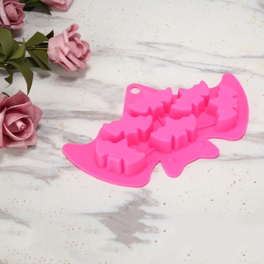 Halloween Witch Bone Ghost Bat Silicone Mold Fondant Flexible Cake Mould Soap Molds Cake Decorating Tools