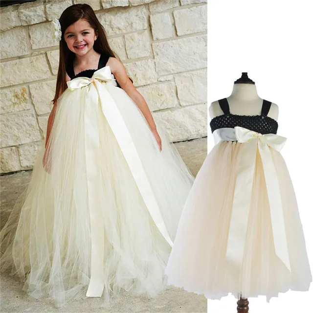 1 5 Years Old Cotton Lining Girl Party Dress 2017 New Bow Girl Dresses