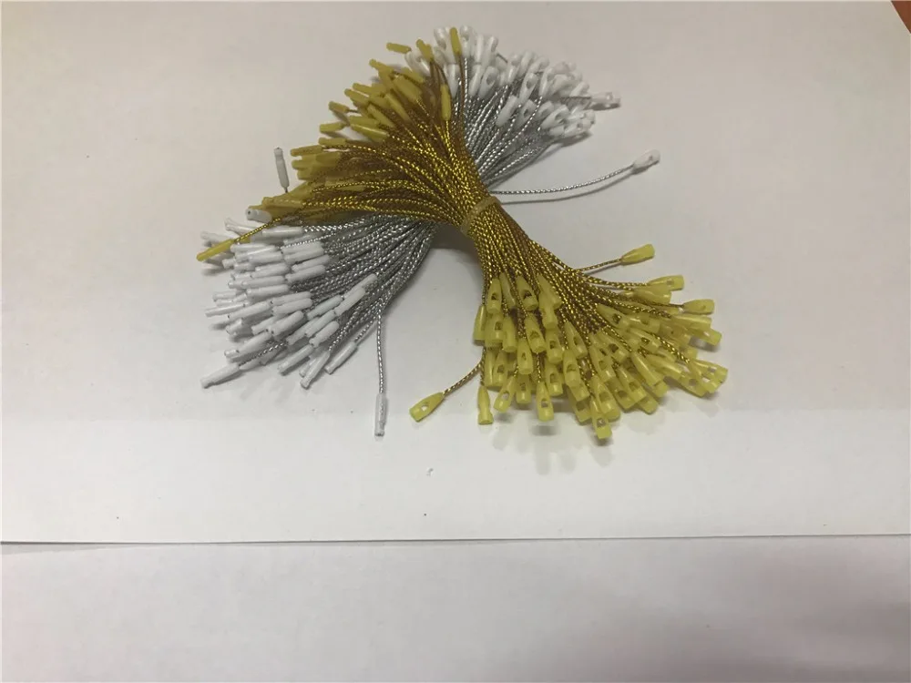 Novo em Stock Ouro de Boa Tag em Vestuário Tag para o Vestuário Qualidade Pendurar Corda Cordão Cordas Tag Selo String Cabeça Bala 10 cm 3 High Quality Material escolar e de escritório