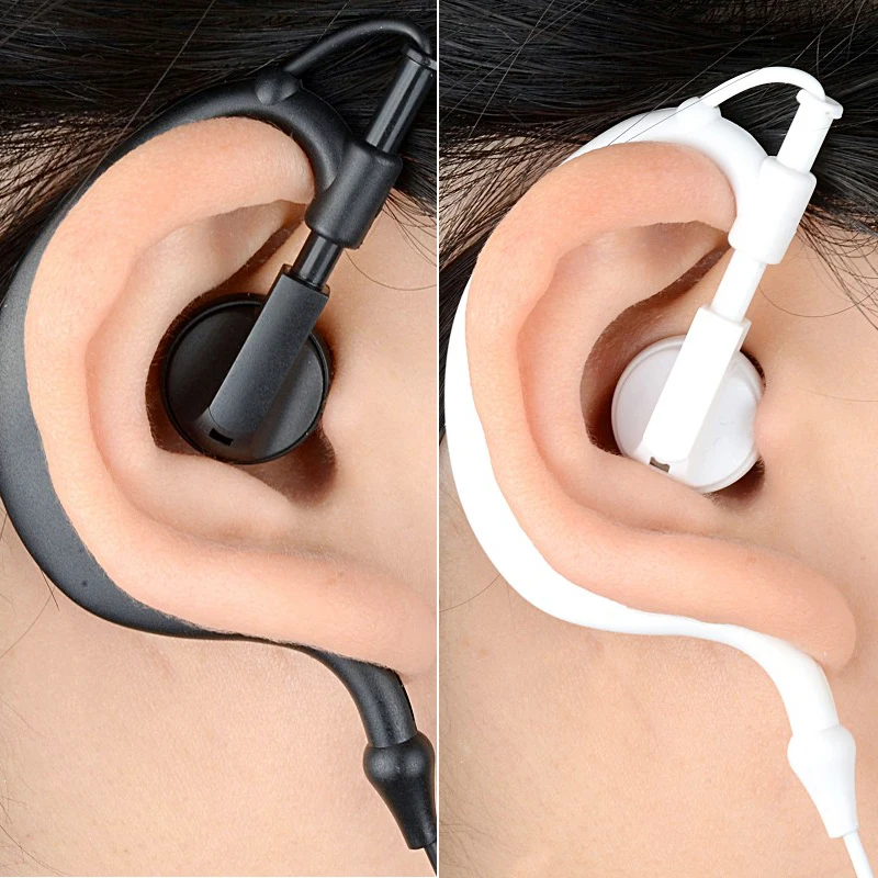 

RUKZ 002 Sport Stereo Ear Hook Earphones for Driver Mobile Phone BASS Running Earbuds with Mic DJ Earphone HiFi RIDER Headset