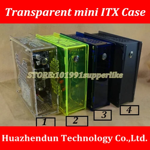 Простой Прозрачный чехол Mini ITX для корпуса HTPC компьютерный материнской платы