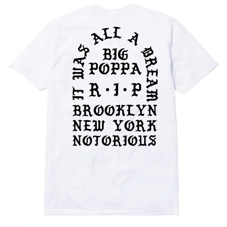 Футболка I FEEL LIKE BIGGIE пресловутый большой святой Пабло Тур Канье Уэст Хип хоп рэп