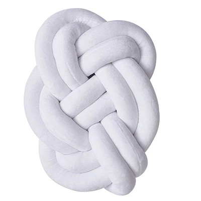 Подушка ручной работы с узелком-шаром, креативная подушка для дивана в скандинавском стиле, декоративная подушка для кровати, Современная декоративная подушка для детской комнаты - Цвет: White