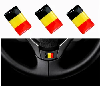 

150 Pieces Interior Belgium Flags Car Steering Wheel Sticker Emblems Decorations Belgium Flag Audio Knob Window Lift Car Styling