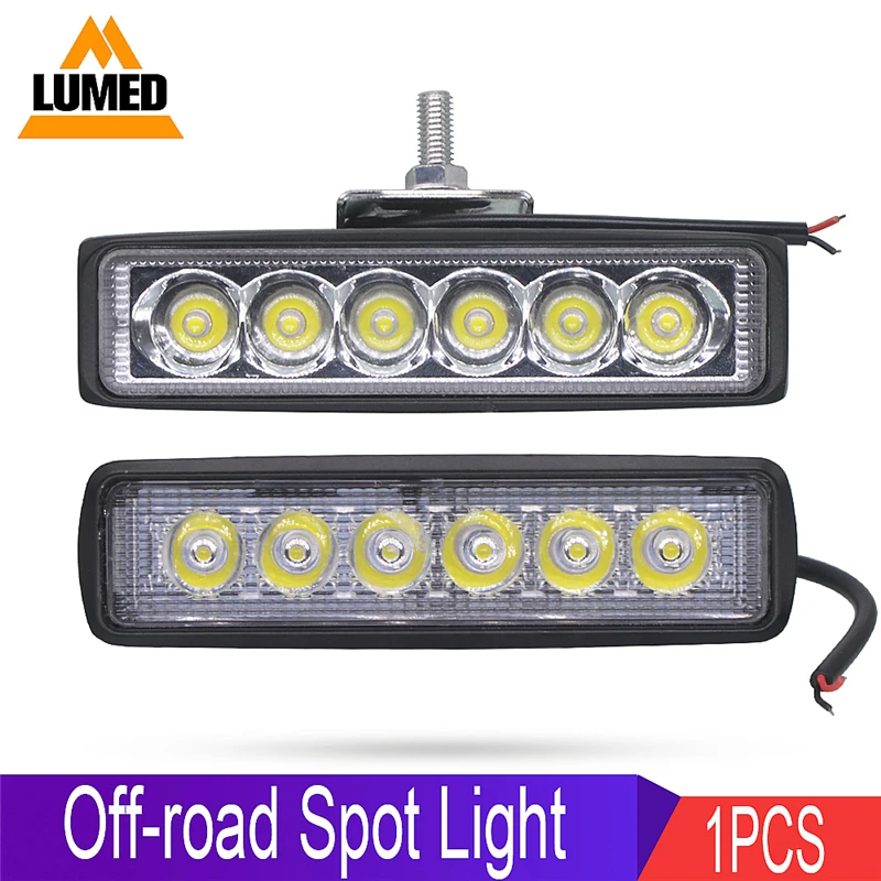

Car Styling Work Light 6 inch 18W Offroad DRL LED Flood Beam Spotlight Daytime Running Light For Jeep 4x4 ATV 4WD SUV 12V 24V