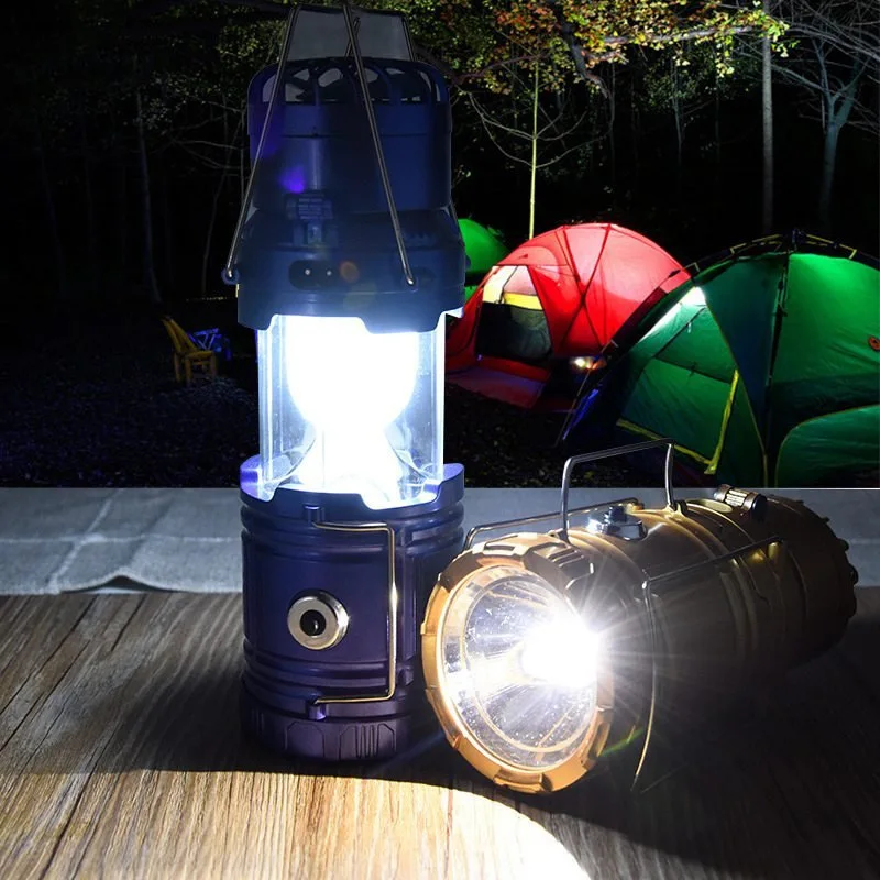 AIMIHUO Solar LED Lantern Stretch Outdoor Camping Lamp Fan Lantern Solar LED Lamp Lanterna USB Rechargeable Tent Camping Light (3)