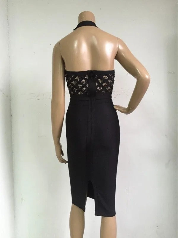 2016-new-women-deep-v-neck-black-lace-dress-knee-length-off-the-shoulder-summer-dresses (1)