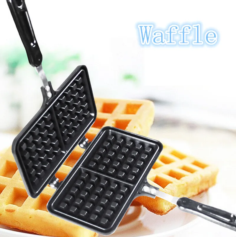 Waffle Bake Tools Rectangle DIY Mold Maker Baking Cookie Cake Muffin Cooking Tools Pastry Aluminum Kitchen