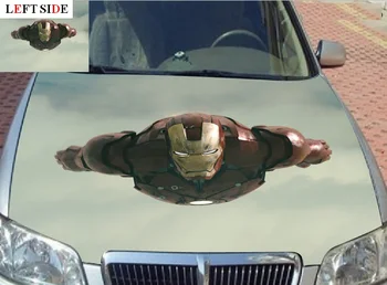 

LEFT SIDE 3d Car Sticker Vinyl Simple Engine Hood Car Covers Styling Car Sticker Customize Size for all Vehicles Black Fresh