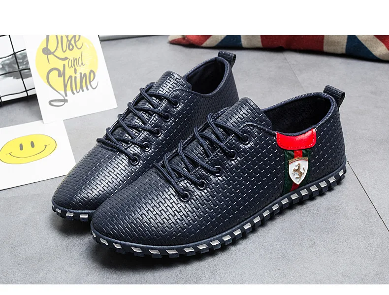 Sycatree Male Leather Casual Shoes for Men Canvas Shoes Outdoor Sneakers Air Mesh Flats Breathable Brand Shoes Plus Size 46